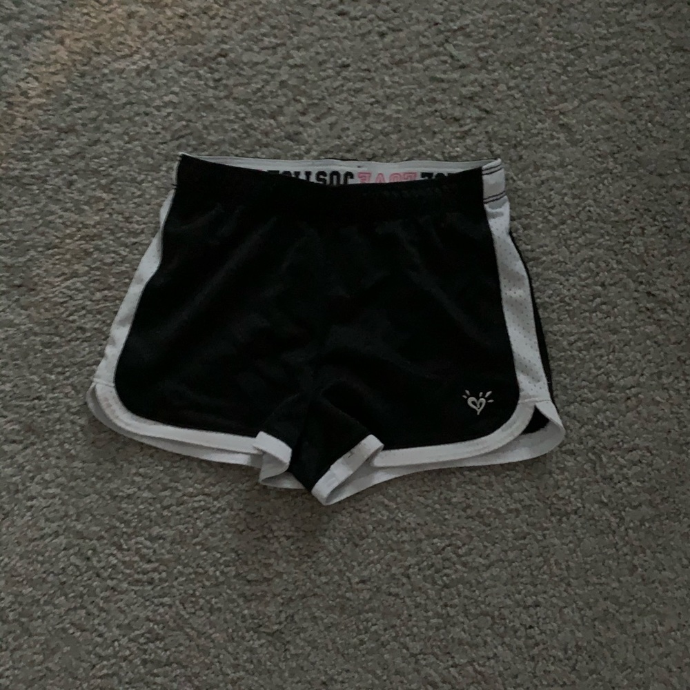 Justice Black Sporty Shorts